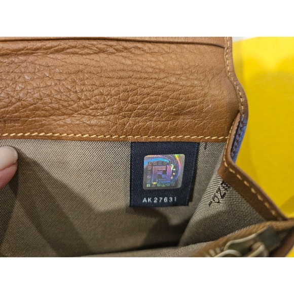 Fendi Zucca Wallet Snap Closure Leather Trim Card Holder Authentic! - Picture 5 of 10
